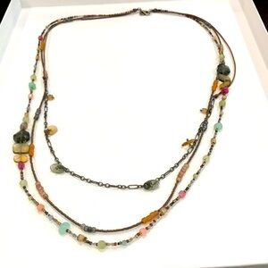 Silpada sterling silver and beaded necklace, lightly worn